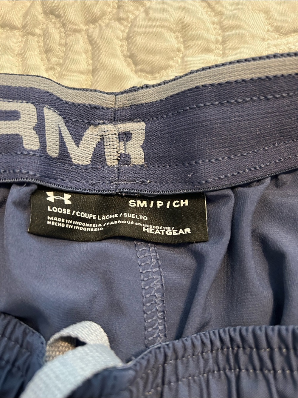 Under Armour Men's Athletic Shorts Navy and Light Blue